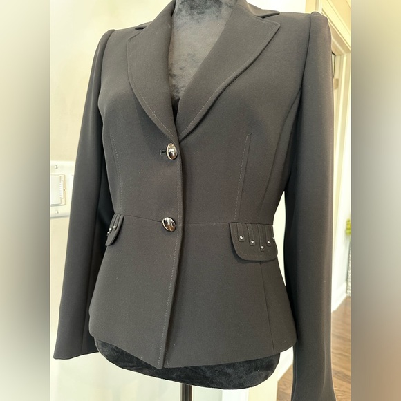 Tahari Arthur S. Levine Blazer Fitted Silhouette Black Women Size 6✨EUC✨ - Picture 8 of 16